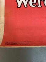 Full Size 1968 The Australian Facsimile of Australian WW1 Recruitment Poster - "Were YOU there then?" - 2