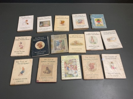 Asstd Lot of 16 Vintage Small Hardback Children's Boos - Mostly Beatrix Potter