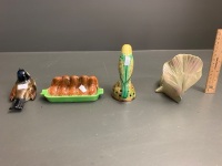 Asstd Lot - Beswick Dogs, Goebels Bird, Wembley Fish and Art Pottery Budgie - 3