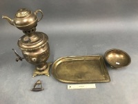 Vintage Brass Samovar & Tea Set