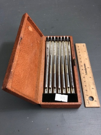 Rare Set of Days of the Week Straight Razors by Wostenholm & Son, Sheffield in Original Leather Covered Hard Box