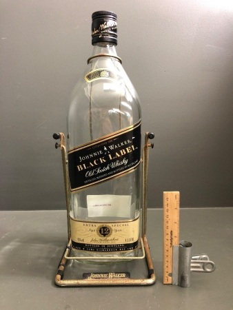 Vintage 4.5L Johnnie Walker Black Label Dsiplay Bottle on Stand