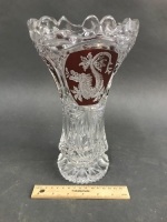 Crystal Vase with Dragon Motifs