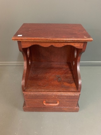 Vintage Oak Single Drawer Table Top Unit