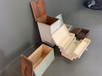 4 Assorted Timber and Metal Boxes - 2