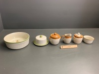 6 Pieces of 1980's Holle Hobbie Stoneware Kitchenalia - 4