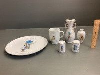 6 Pieces of 1970's Collectable Holly Hobbie Ceramics - 2