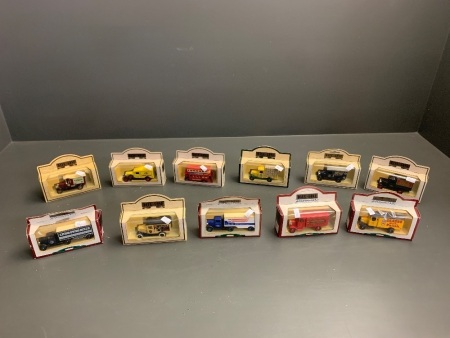 Collection of 11 Lledo, Vintage, Made in England,Â  Days Gone, Die Cast Commercial Vehicles in Box