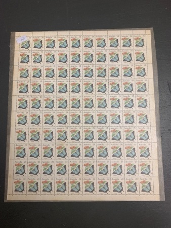 Full Sheet with Edges 100 x 27cÂ  1983 Australian Stamps Ulysses Butterfly