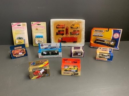 Asstd Lot of 10 Matchbox & Others Vehicles in Original Boxes inc. Sydney 2000