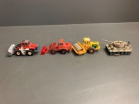 Asstd Lot of Corgi, Matchbox and German Die Cast Toys inc. Tanks and Tractors - 2