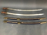 2 Indian Steel Ceremonial Style Swords