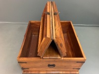 Large Teak Blanket Box with Iron Fittings - 3