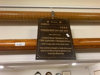 Set of Maroochydore Surf Boat Oars Used to Win Gold & Silver Medals at 1996 Aust. Championships on Gold Coast + Plaque - 2