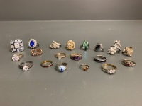 20 Asstd Costume Jewellery Rings