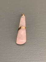 Edwardian Rose Quartz Pendant - 2