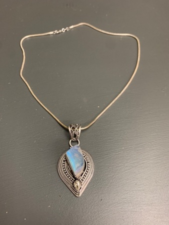 Sterling Silver and Moonstone Necklace