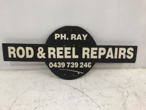 Rod & Reel Repairs Sign