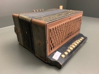 Vintage Hohner Black Timber Single Row Button Accordion - As Is - 2