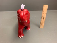 Vintage Red Sylvac Elephant - 2