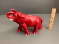 Vintage Red Sylvac Elephant - 3