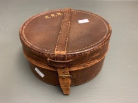 Antique Leather Collar Box & Collars