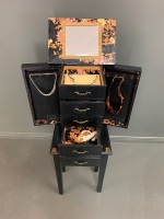 Black Jewellery Box on Stand inc. Contents - 2