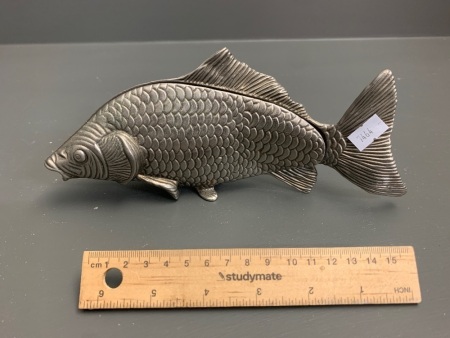 Cast White Metal Fish Napkin Holder