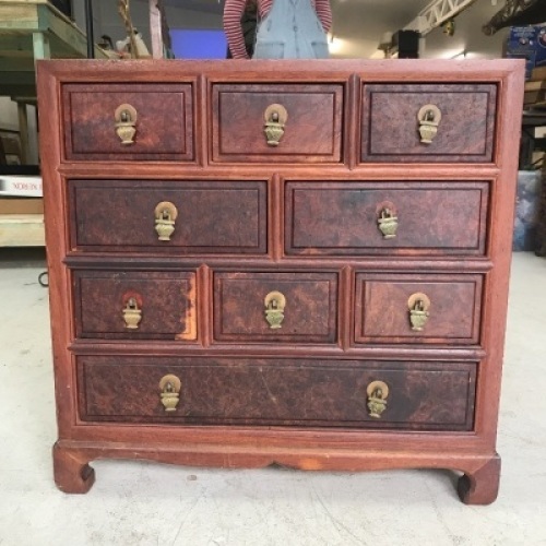 Solid Timber Apothecary Style Cabinet with 9 Drawers