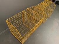 2 Large Yellow Wirework Cages - 2