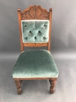 Vintage Button Backed Upholstered Bedroom Chair