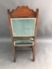 Vintage Button Backed Upholstered Bedroom Chair - 4