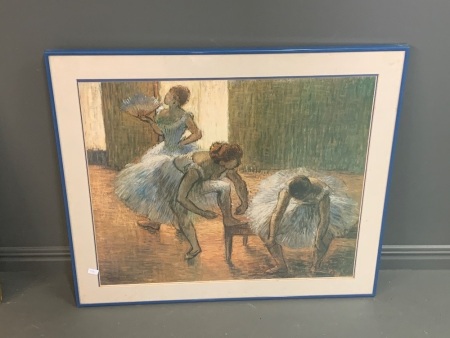 Large Framed Degas Ballet Print