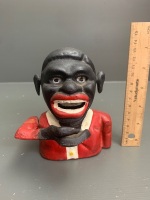 Contemporary Cast Iron Caricature Money Bank - 2