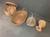 Asstd Lot of 4 Wicker Baskets - 2