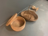 Asstd Lot of 4 Wicker Baskets - 3