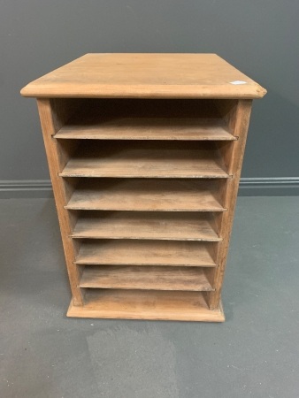 Vintage Desk Top Timber Filing Tray