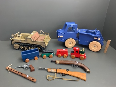 Asstd Lot of Timber Toys inc. Moover + Others