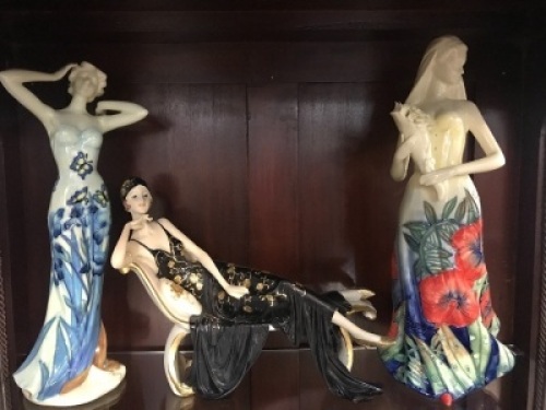 3 Porcelain Lady Figures