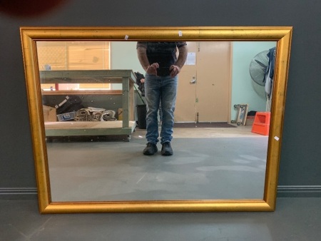 Large Contemporary Gilt Framed Mirror