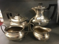 Antique Silver Plate 4 Piece Tea Set