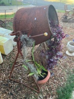 Vintage Cement Mixer Garden Art - 2