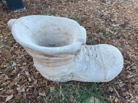 XL Concrete Old Boot Planter