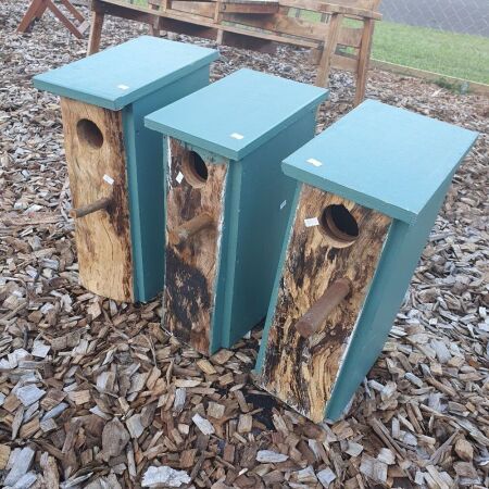 3 x Unused Parrot Nesting Boxes Complete with Fixings