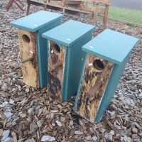 3 x Unused Parrot Nesting Boxes Complete with Fixings