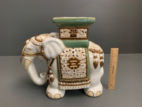 Ceramic Elephant Plant Stand