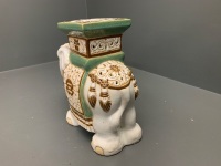 Ceramic Elephant Plant Stand - 3