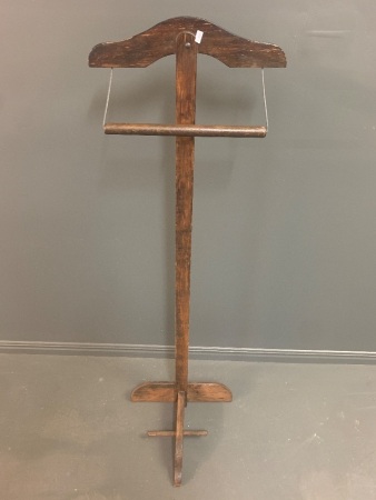 Antique Timber Gentlemans Valet Stand