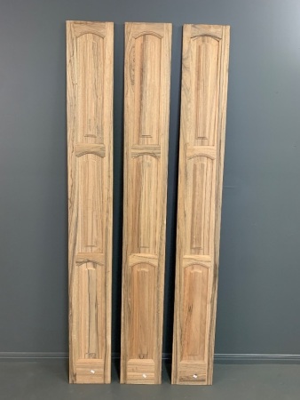 3 Teak Timber Panels - No Finish