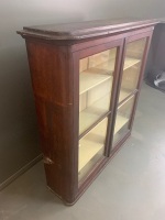 Antique Timber Display Cabinet with Adjustable Shelves - 4